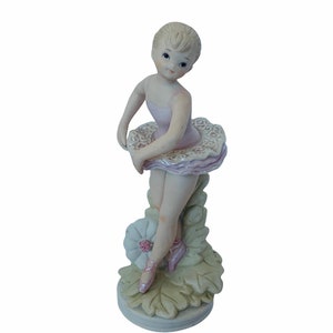 LEFTON PORCELAIN FIGURINE Ballerina Christopher Collection vintage japan statue sculpture vtg mcm collectible home decor 1985