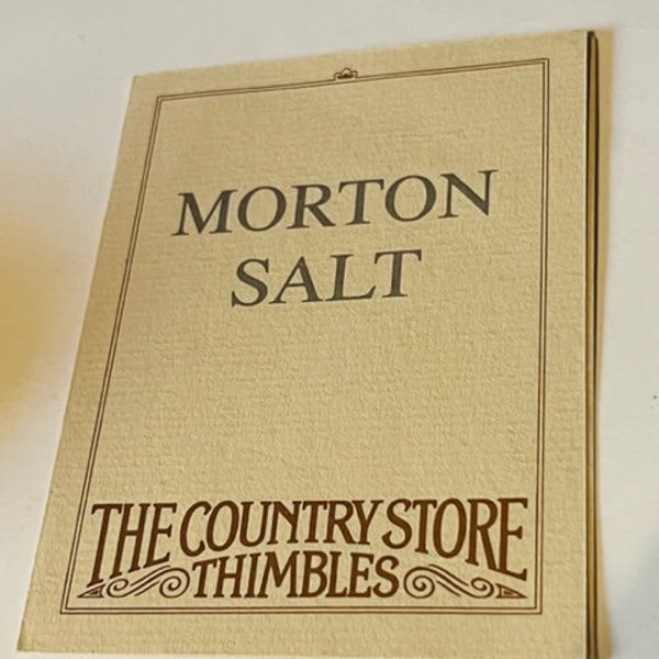 Franklin Mint Thimble Country Store COA id CARD ONLY ad sign Morton Salt 1980 us