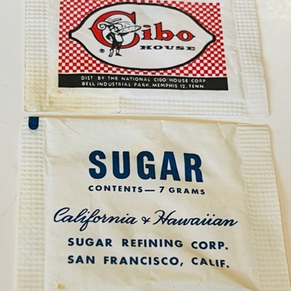 Great Western GW Sugar Packet LOT Ephemera 1960s Hotel Motel Cibo House Hawaiian