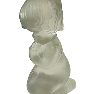 Frosted Glass Hummel Goebel Figurine Gift Sculpture Vtg Germany W Praying Girl