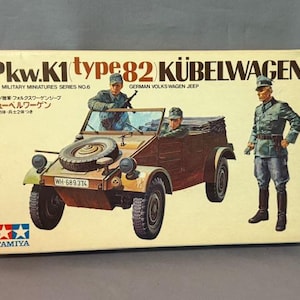 Kit de maqueta militar Tamiya Kubelwagen Alemania a escala 1/35 pkw.K1 Tipo 82 Jeep