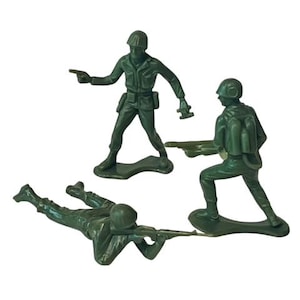 Toy Soldier vtg Military figure army men mpc mee marx plastic LOT Flame Thrower