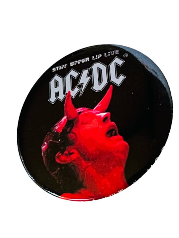 AC/DC Pinback vtg Concert memorabilia Pin Button … - image 1