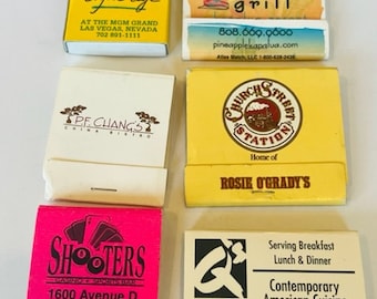 Match Holder matchbook vtg publicidad LOT coyote Cafe Tiki Shooters O'Grady M25