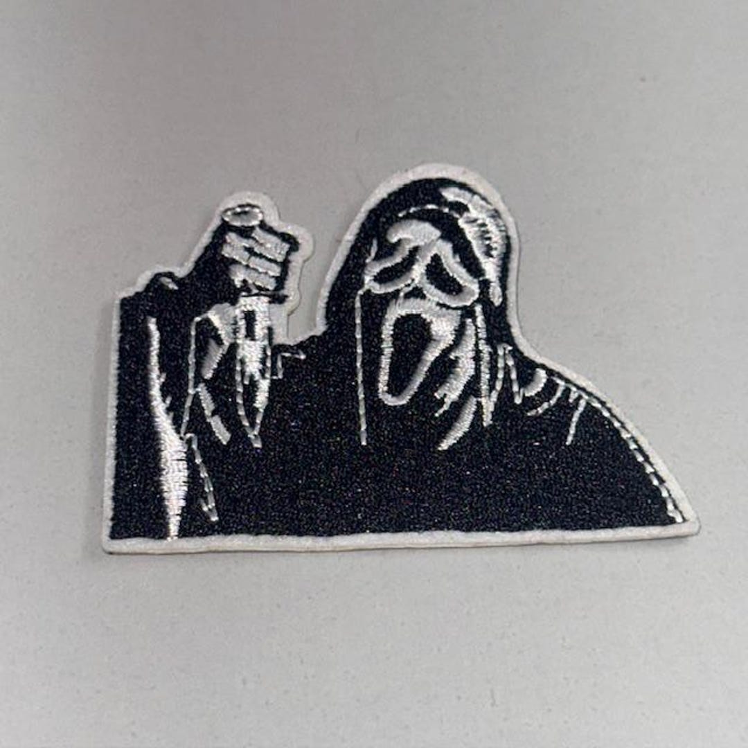 Vintage Advertising Patch Logo Emblem Sew Scream Ghostface Ghost Face ...