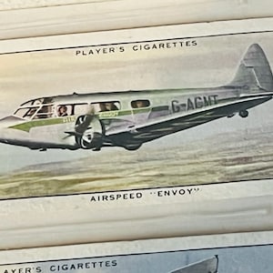 Airplane Tobacco Trading Card John Player Sons Aeroplane Armstrong Whitworth jet Argosy
