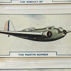 Airplane Tobacco Trading Card Godfrey Phillips Aircraft Martin Bomber plane jet