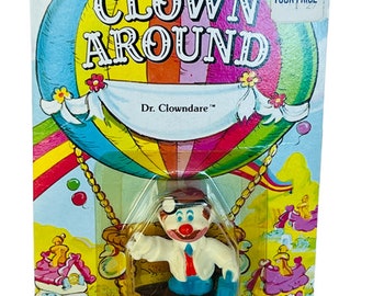 Mego Clown Around Toy Figuur 1981 MOC mount studio carnaval Dr Clowndare dokter AL1