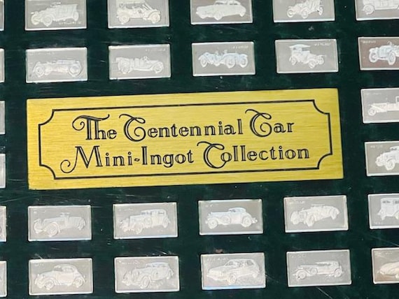 Franklin Mint Silver Bar Mini Ingot 1975 Centennial Car Classic