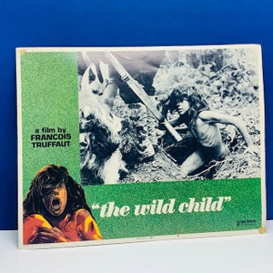 LOBBY CARD POSTER vintage 1970 Kino Theater Erinnerungsstücke 14X11 wall art paper ephemera mcm Wild Child Francois Truffaut 1 AC1