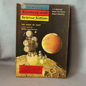 Vintage Science Fiction Fantasy Paperback Book Magazine Sci Fi Space 1957 Night of Light