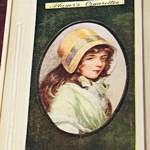 John Player Son Tabakkarte 1923 Miniatur Nottingham Portrait Irish Girl vtg