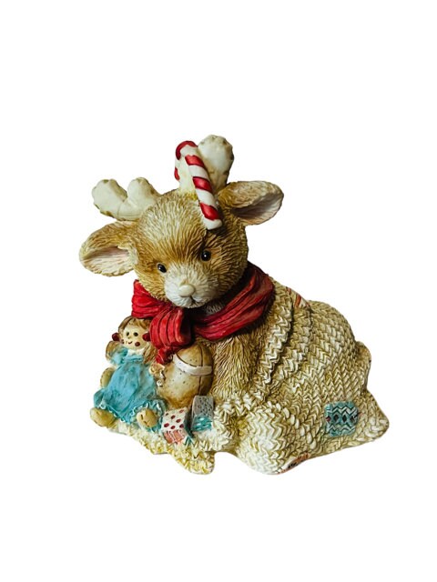 Enesco Deerlivery Reindeer Deer Santa Special Figurine Christmas Missy doll sack A4