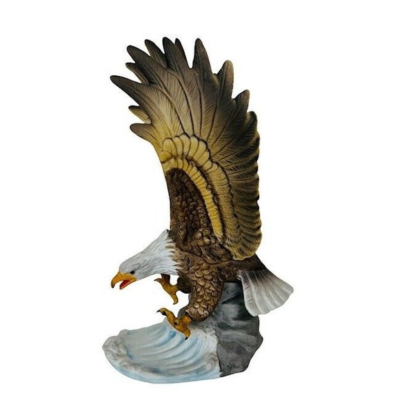 American Bald Eagle Figurine Porcelain Sculpture Meico 8 Etsy
