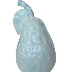 White Pear Pineapple 7&quot; resin Kitchen Fruit Vegetable Decor Figurine vtg antique gift mcm basket 1960s
