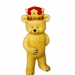 DANBURY MINT FIGURINE Teddy Bear Collection retired limited edition sculpture anthropomorphic cub decor gift fine bone china King Crown