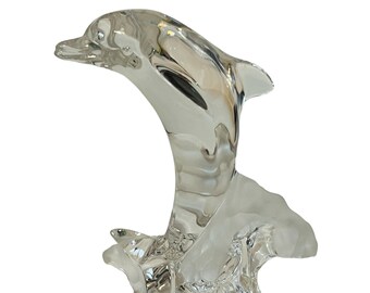 Lenox Dolfijn Beeldje Standbeeld Oceaan Sculptuur Bruinvis Vtg Gift Porselein Golven