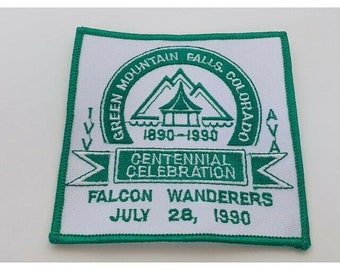 Naszywka reklamowa z logo vtg naszyta na Green Mountain Falls Colorado Wanderers