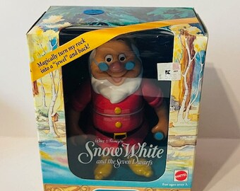 新品未使用【激レア】クリスマスオーナメント 1992年 雪の結晶 箱付きD ドク 白雪姫 七人の小人 人形 ビンテージ おもちゃ箱 フィギュア