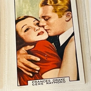 Gallaher Tobacco Card Film Partner Estrella de cine Frances Drake Gene Raymond película