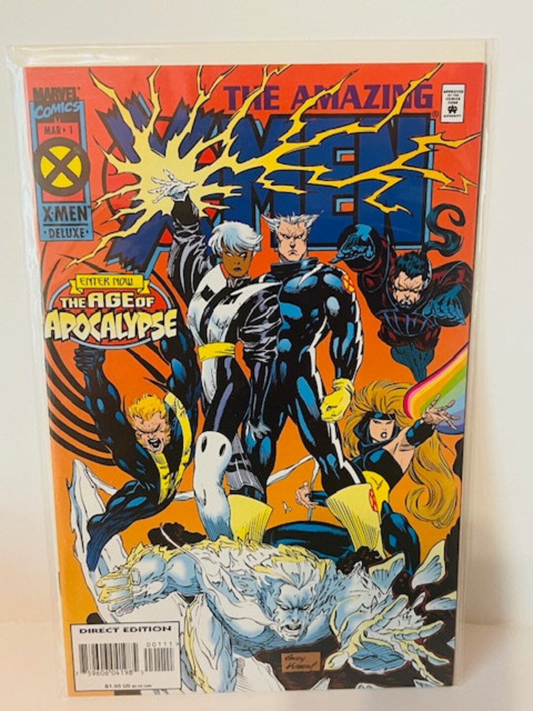 The Amazing X-men #1 Comic Book Marvel Vtg 1995 Deluxe Age