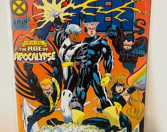 The Amazing X-Men #1 Comic Book Marvel Vtg 1995 Deluxe Age Apocalypse Storm AC4