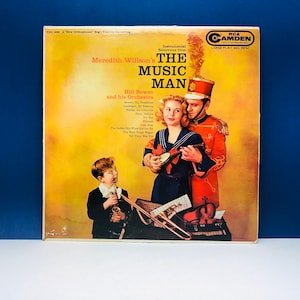 VINYL RECORD VINTAGE 33 rpm music album lp vtg cover sleeve The Music Man meredith willson hill bowen orchestra 1958