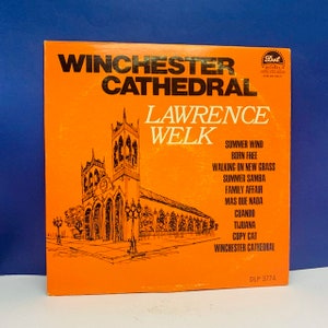 VINYL RECORD VINTAGE 33 rpm music album lp vtg cover sleeve mcm Winchester Cathedral Lawrence Welk