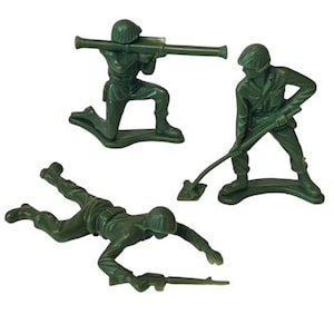 Toy Soldier vtg Military figure army men mpc mee marx plastic LOT Land Mine