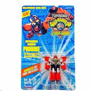 SAMURAI SYBER SQUAD 1994 Playmates brinquedos figura de ação super-humano robô anime vintage Moc selado vtg megavirus monstro Phormo mestre BMC2
