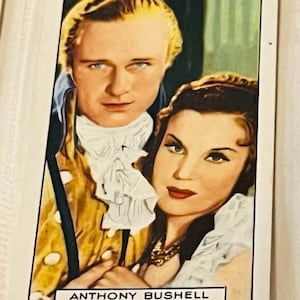 Gallaher Tobacco Card Film Partner Estrella de cine Anthony Bushell Joan Gardner película
