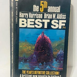 Best SF 5th Annual Brian Aldiss Science Fiction Paperback Book Vtg 1971 sci fi