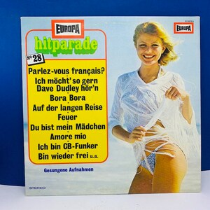 VINYL RECORD VINTAGE 33 rpm music album lp vtg cover sleeve mcm 12 inch 12&quot; Europa Hitparade hit parade no 28 sexy Germany Aufnahmen