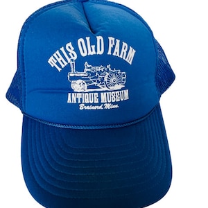 John Deere Hat Cap Snapback trucker vtg Brainerd Minnesota Old Farm Museum blue