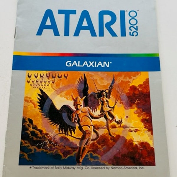 Galaxian cartridge Atari 5200 video game vtg manual instructions arcade 1982