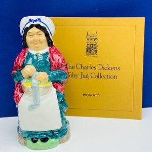 CHARLES DICKENS TOBY jug mug figurine 1979 Franklin Mint collection coa England doulton porcelain wood sons vintage Pegotty