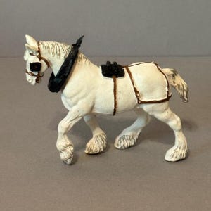 Vintage Plastic Farm Animal Britains Deetail 1972 Miniature Horse Clydesdale 2