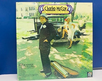 VINYL RECORD VINTAGE 33 rpm music album lp vtg cover sleeve mcm Charlie Mccoy Nashville hitman boogie woogie
