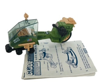 LCV Recon Sled 1986 Gi Joe Cobra ARAH Figure Vehicle Hasbro COMPLETE vtg toy