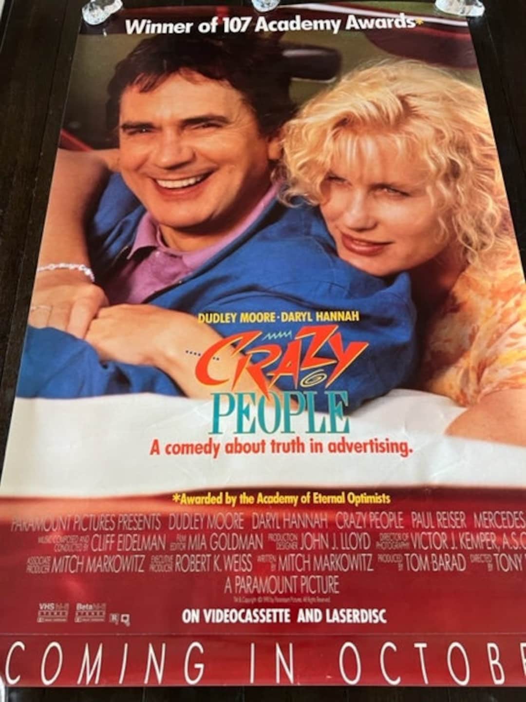 映画館 シネマポスター vtg ロビーカード 1990 クレイジーピープル ダドリー ムーア ハンナ - Etsy 日本, image size:1080x1440