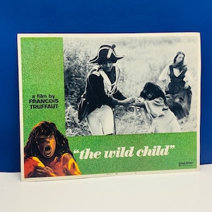 LOBBY CARD POSTER vintage 1970 Kino Theater Erinnerungsstücke 14X11 wall art paper ephemera mcm Wild Child Francois Truffaut 7 AC1