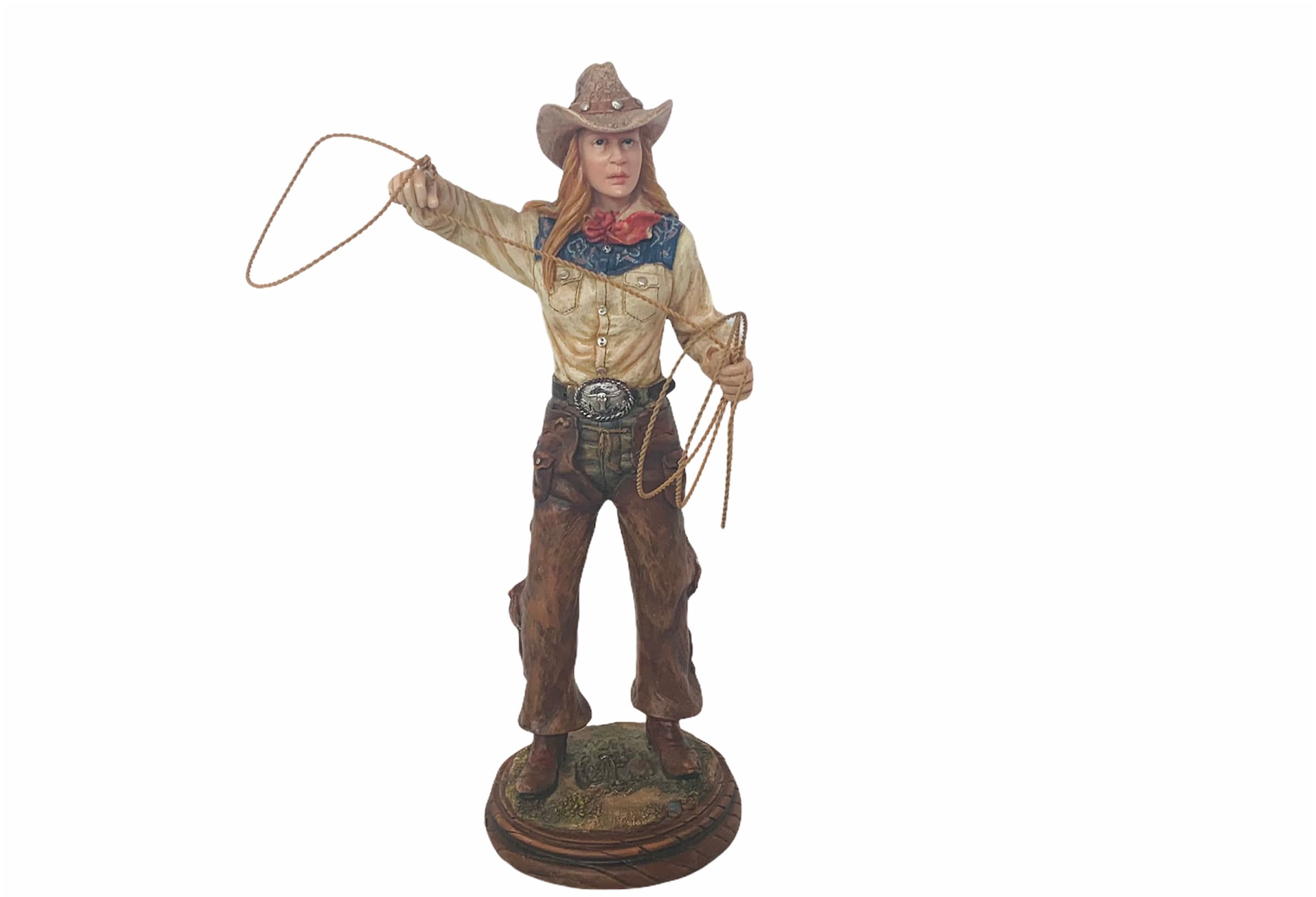 Cowgirl Skulptur Figur Cowboy Western Statue Figur 13 zoll | Etsy
