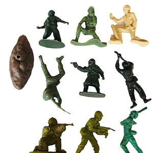 Jouet soldat vtg figure militaire armée hommes mpc me marx plastique LOT ww1 ww2 usa S10