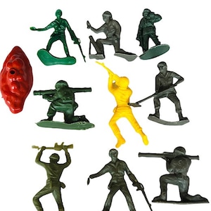 Jouet soldat vtg figure militaire armée hommes mpc me marx plastique LOT ww1 ww2 usa S18