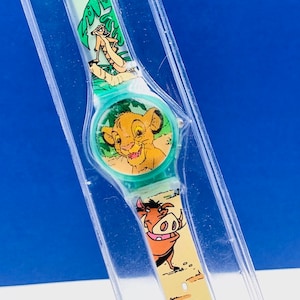 WALT DISNEY WRISTWATCH vintage retro watch factory sealed vtg new old stock disneyland world The Lion King simba pumbaa timon mufasa nala