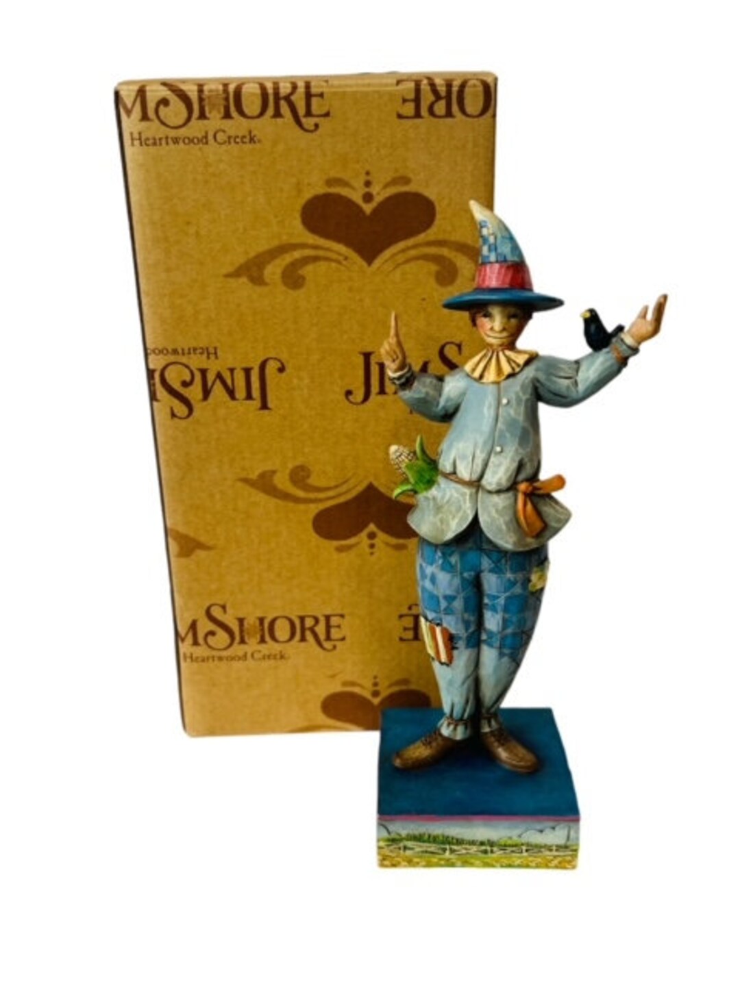 Jim Shore Figurine Heartwood Creek Enesco Scarecrow Oz Think Etsy