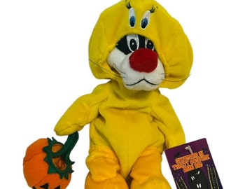 Looney Tunes Plush Stuffed Animal Warner Sylvester Cat Tweety Costume Bean Bag