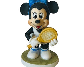 Rare Mickey Mouse Blown Glass Figurine in Glass Dome Display