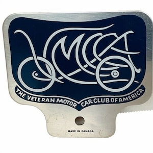 Veteran Motor Car Club America emblem metal Badge Canada automobile vtg Model T