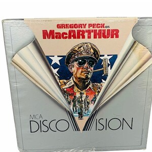 LASER DISC VINTAGE Film Laserdiscs elektronische 12 Zoll 12" original Fall Film Discovision 1978 Macarthur Gregory Peck mca Militärkrieg